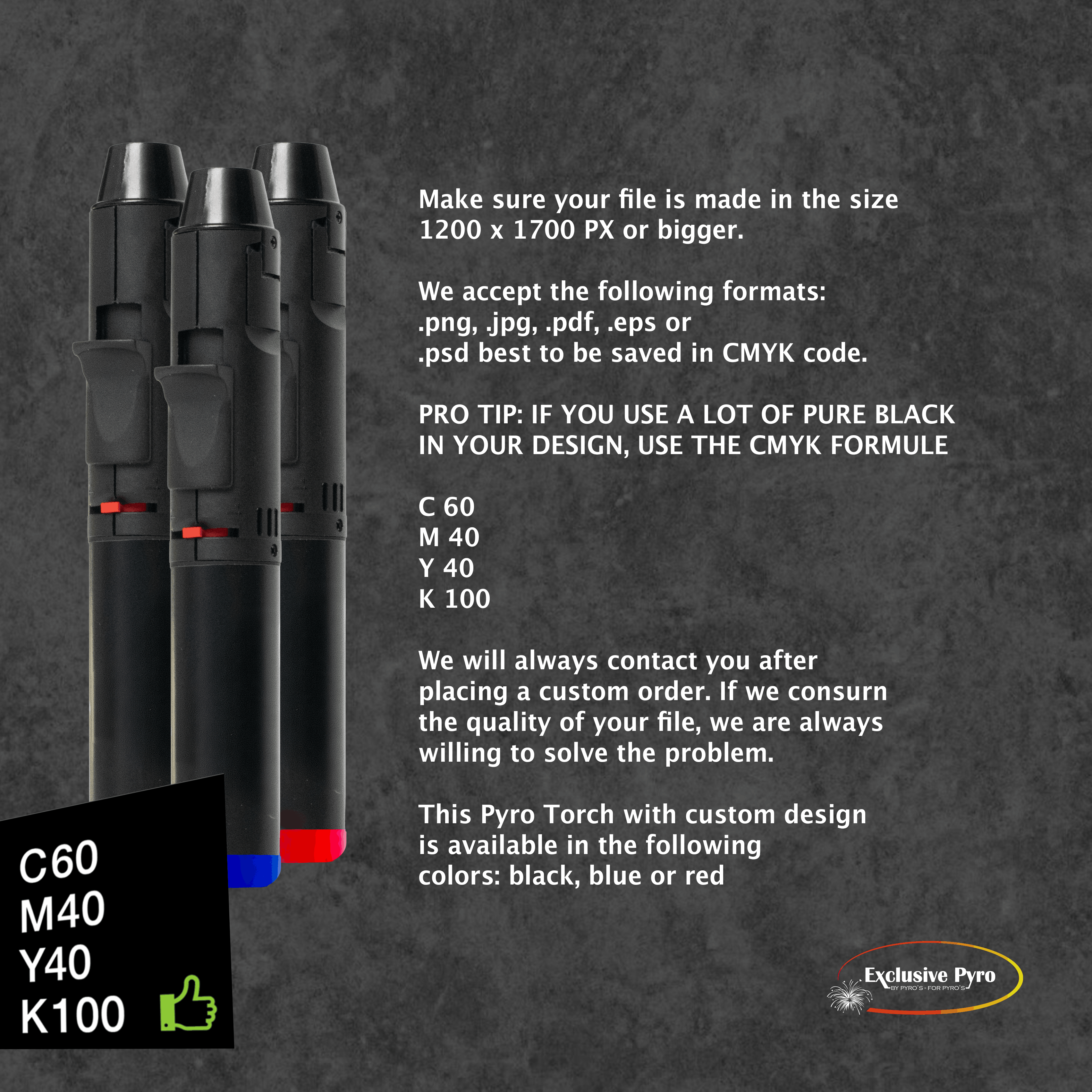CUSTOM DESIGN (per duo) NEW - Pyro Torch
